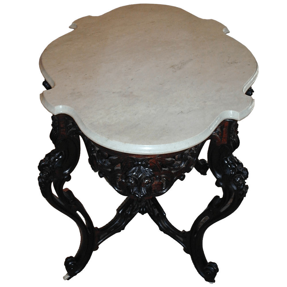 American Rococo Laminated Rosewood Center Table By Meeks