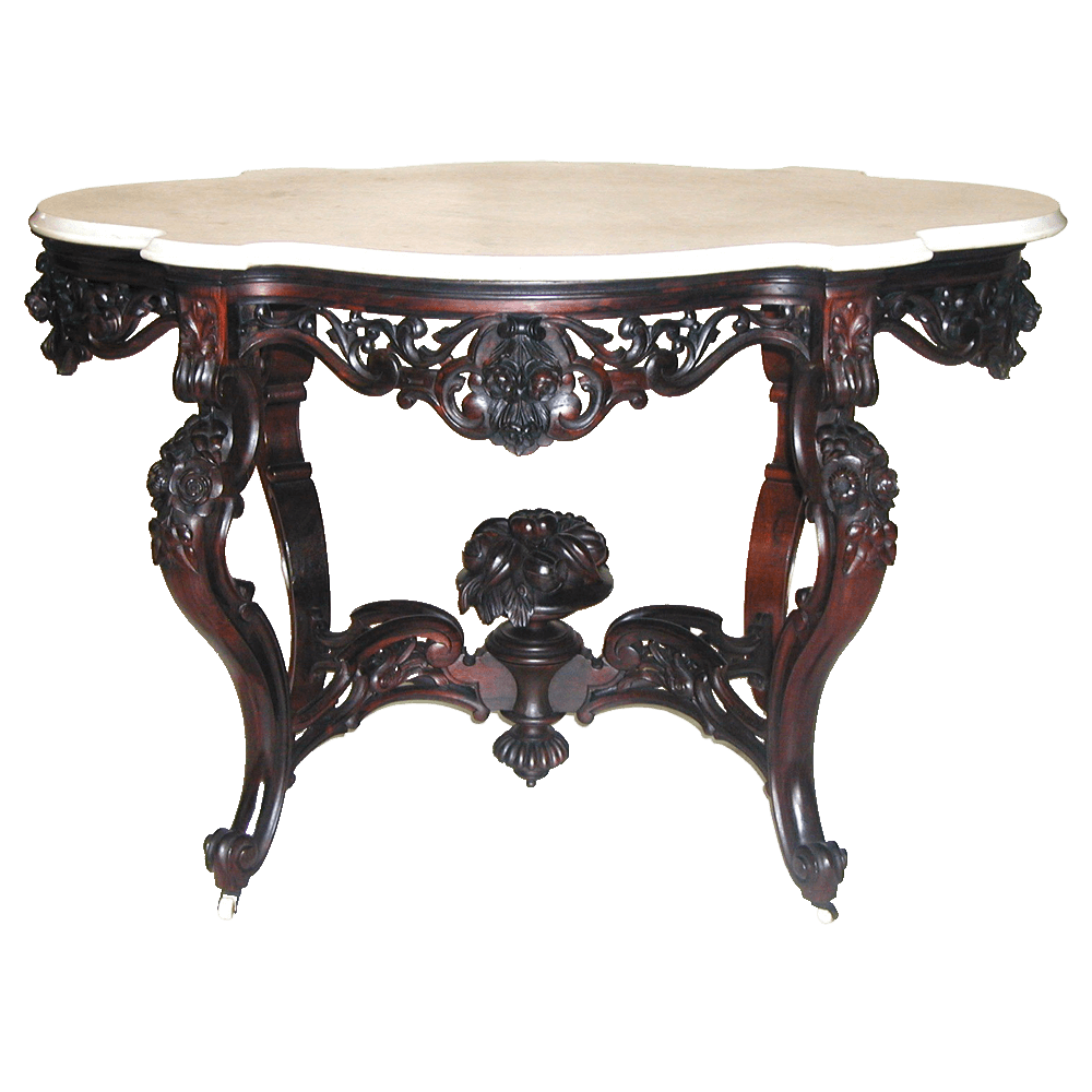 American Rococo Laminated Rosewood Center Table By Meeks