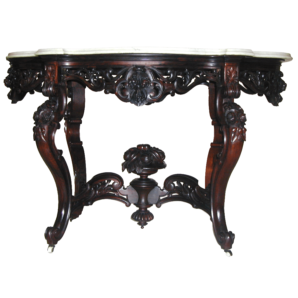 American Rococo Laminated Rosewood Center Table By Meeks