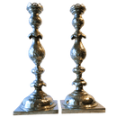 Antique Fraget N Plaque Sabbath Candlesticks