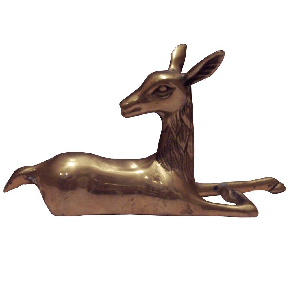 Brass Reclining Deer