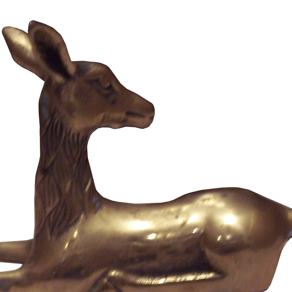 Brass Reclining Deer