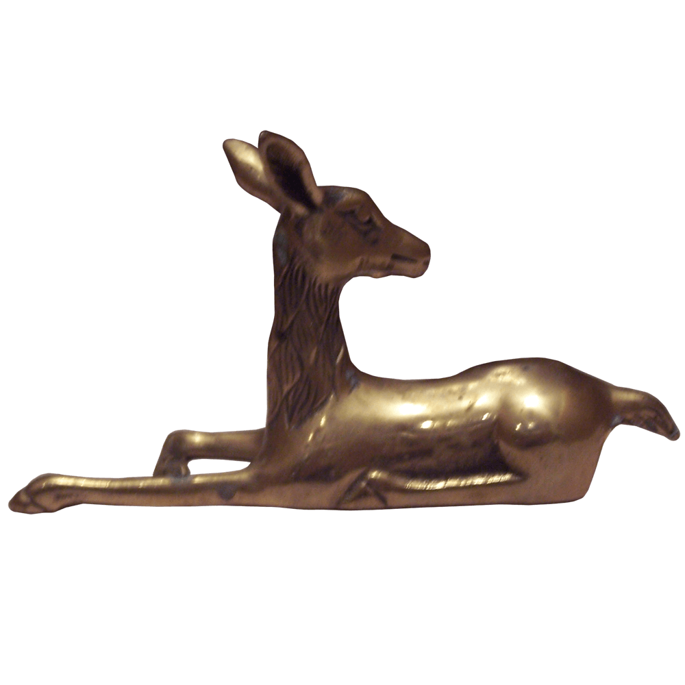 Brass Reclining Deer