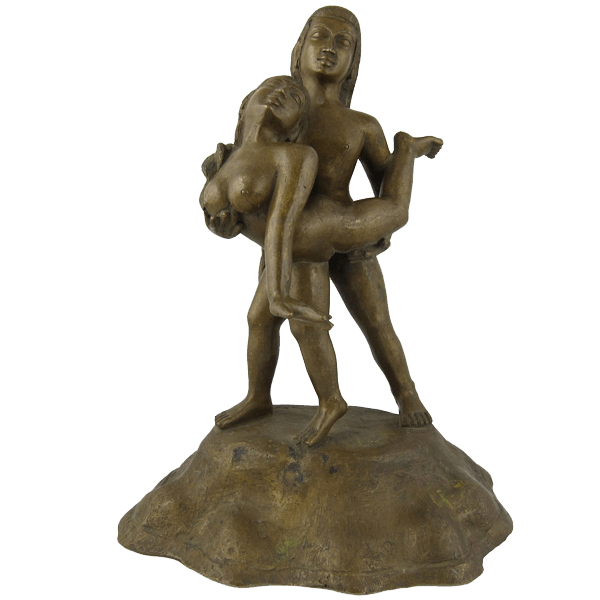 Bronze Sculpture Human Figurine Handmade In India