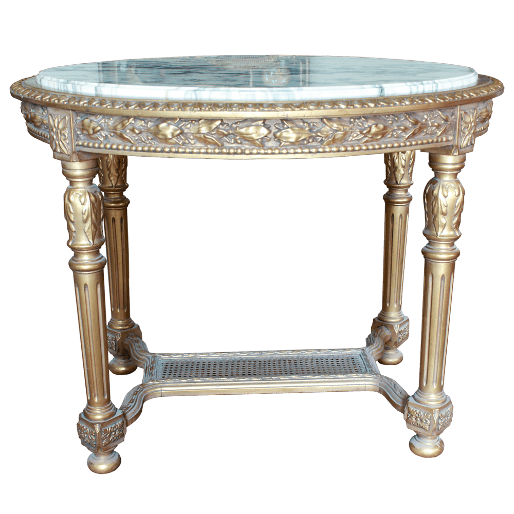 Oval French Gold Gesso Center Table