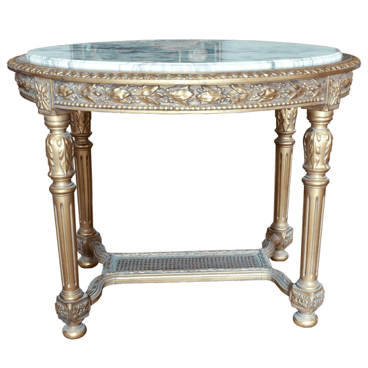 Oval French Gold Gesso Center Table