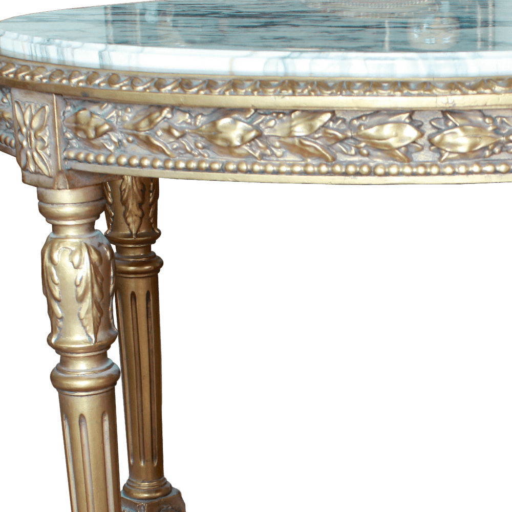 Oval French Gold Gesso Center Table