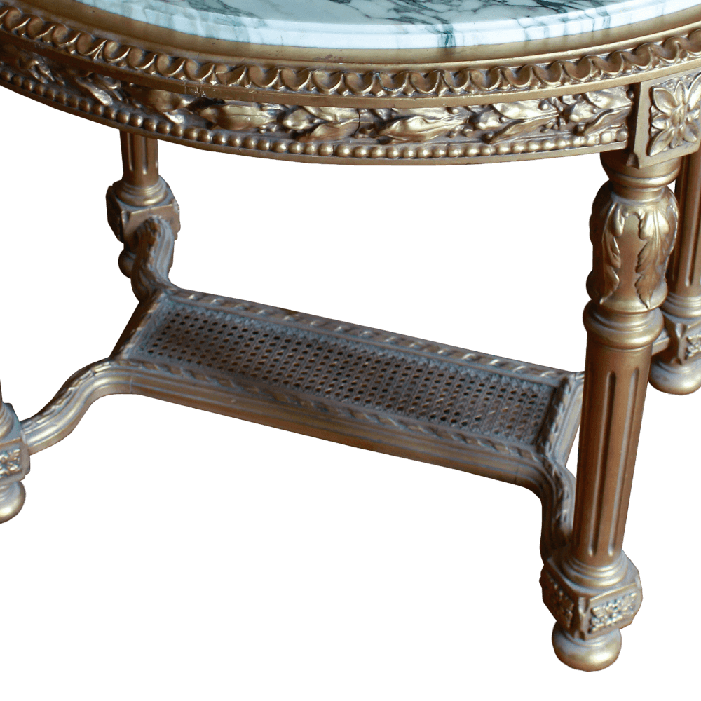 Oval French Gold Gesso Center Table