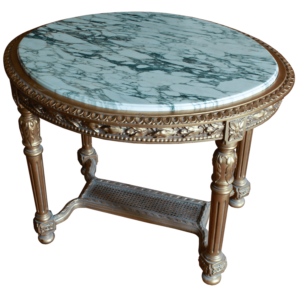 Oval French Gold Gesso Center Table