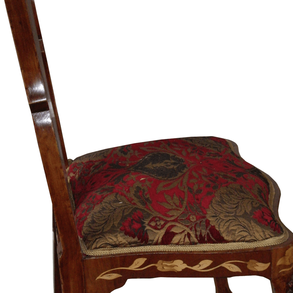 Set Of Four Dutch Marquetry Side Chairs