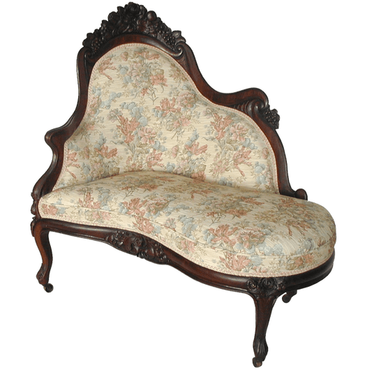 Victorian Rosewood Meridienne In The Rosalie Pattern By John Henry Belter