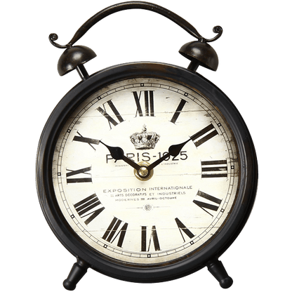 Adeco Antique Retro Vintage Round Decorative Iron Wall Clock French Design