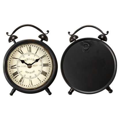 Adeco Antique Retro Vintage Round Decorative Iron Wall Clock French Design