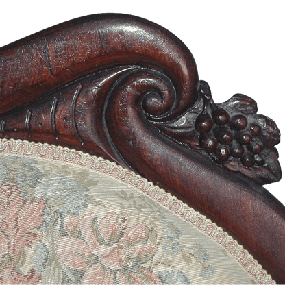 Victorian Rosewood Meridienne In The Rosalie Pattern By John Henry Belter